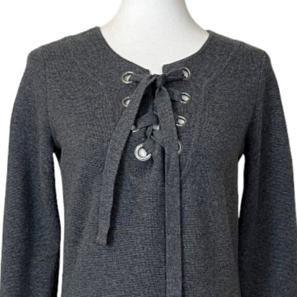 Vineyard Vines NEW Sweater Dress Merino Wool Tie Neck Gray Women’s Size Small - Picture 5 of 11